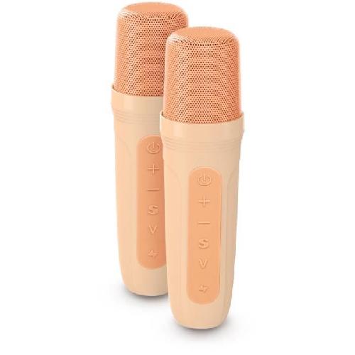 Enceinte - Haut-parleur Nomade - Portable - Mobile - Bluetooth Enceinte karaoke lumineuse BIGBEN - Peche - Bluetooth - 30W - 2 micros sans fil USB-C - Egaliseur - Batterie Li-on