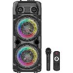 Enceinte - Haut-parleur Nomade - Portable - Mobile - Bluetooth Enceinte Karaoke lumineuse - INOVALLEY - KA123-XXL - Bluetooth V5.0 - 75 cm - 900 W - Noir