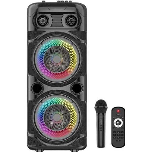 Enceinte - Haut-parleur Nomade - Portable - Mobile - Bluetooth Enceinte Karaoke lumineuse - INOVALLEY - KA123-XXL - Bluetooth V5.0 - 75 cm - 900 W - Noir