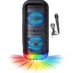 Enceinte - Haut-parleur Nomade - Portable - Mobile - Bluetooth Enceinte Karaoke lumineuse - INOVALLEY - KA22-BTH - Bluetooth V5.0 - 49 cm - 500 W - Noir