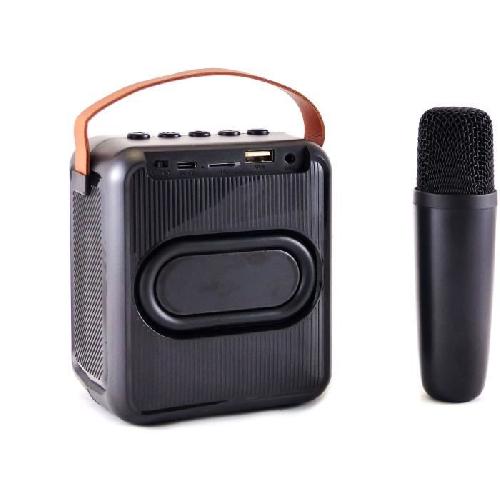 Enceinte - Haut-parleur Nomade - Portable - Mobile - Bluetooth Enceinte Karaoké + micro sans fil - INOVALLEY - KA04BTH-B - Bluetooth - Lumineuse