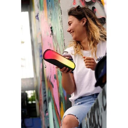 Enceinte - Haut-parleur Nomade - Portable - Mobile - Bluetooth Enceinte lumineuse sans fil 180o - BIGBEN PARTYBTTUBEBK - Bluetooth - 30W - Autonomie 4h