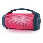 Enceinte - Haut-parleur Nomade - Portable - Mobile - Bluetooth Enceinte lumineuse sans fil - BIGBEN PARTYBTLITEDB - Bluetooth - Micro inclus - Effets lumineux - 50W - Dark blue