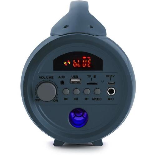 Enceinte - Haut-parleur Nomade - Portable - Mobile - Bluetooth Enceinte lumineuse sans fil - BIGBEN PARTYBTLITEDB - Bluetooth - Micro inclus - Effets lumineux - 50W - Dark blue