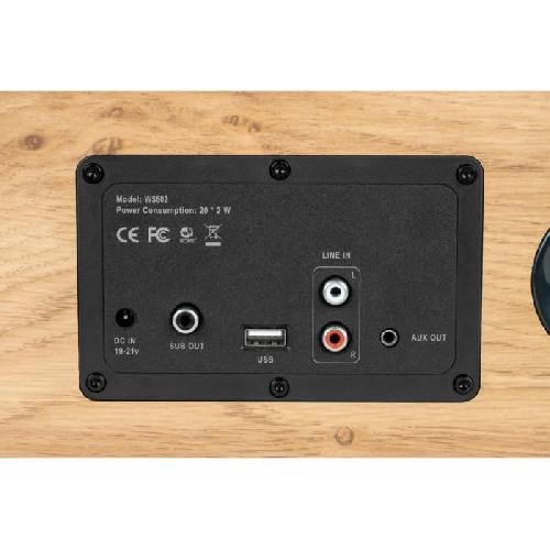 Enceinte - Haut-parleur Bibliotheque Enceinte residentielle en bois - THOMSON - WS502 - Bluetooth 5.0. 100W. RCA. USB. AUX-IN