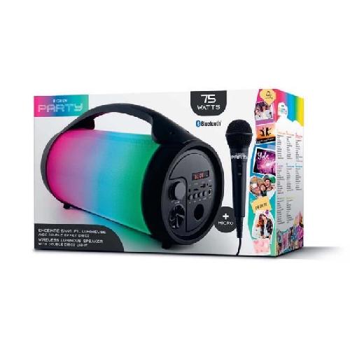 Enceinte - Haut-parleur Nomade - Portable - Mobile - Bluetooth Enceinte sans fil BIGBEN PARTYBTPRO - Bluetooth - USB - Micro SD - AUX-IN - 38cm - 75W - Avec micro filaire