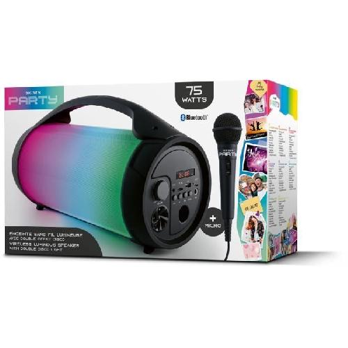 Enceinte - Haut-parleur Nomade - Portable - Mobile - Bluetooth Enceinte sans fil BIGBEN PARTYBTPRO - Bluetooth - USB - Micro SD - AUX-IN - 38cm - 75W - Avec micro filaire