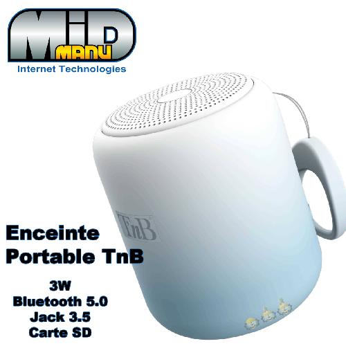 Enceinte - Haut-parleur Nomade - Portable - Mobile - Bluetooth Enceinte sans fil Bluetooth 3W bleue