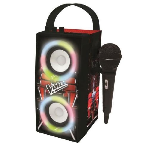 Mp3 Enfant Enceinte Tendance Bluetooth portable avec micro et effets lumineux The Voice