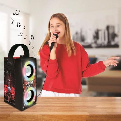 Mp3 Enfant Enceinte Tendance Bluetooth portable avec micro et effets lumineux The Voice