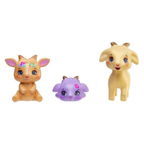 Poupee Enchantimals-Famille de Golita Chevre-Poupée et 3 figurines chevres HXC00