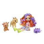 Poupee Enchantimals-Famille de Golita Chevre-Poupée et 3 figurines chevres HXC00