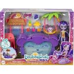 Poupee Enchantimals-Piscine singe-Coffret poupée et accessoires HTW73