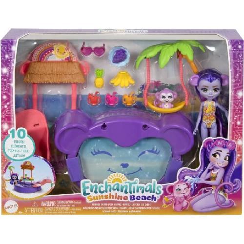 Poupee Enchantimals-Piscine singe-Coffret poupée et accessoires HTW73