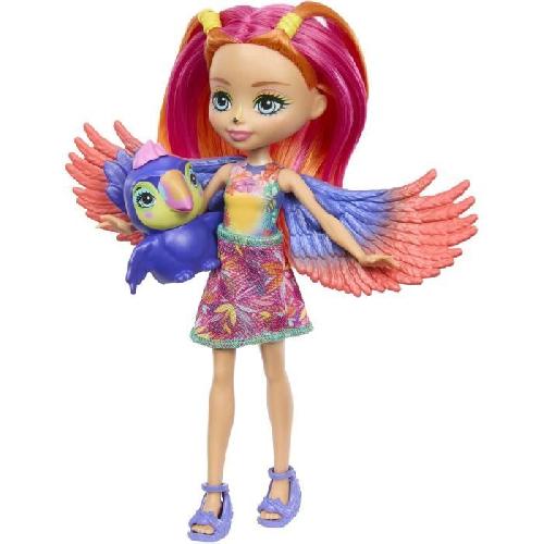 Poupee Enchantimals Sunshine Beach-Trippi Toucan et figurine-poupée HRX83