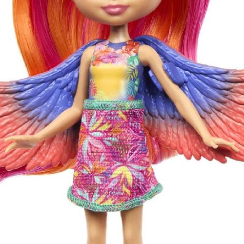 Poupee Enchantimals Sunshine Beach-Trippi Toucan et figurine-poupée HRX83