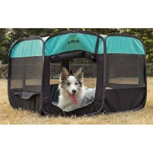 Parc Enclos octogonal pour chiots L - 115 x 110 x 66 cm - Taille pliée : 70 x 61 cm