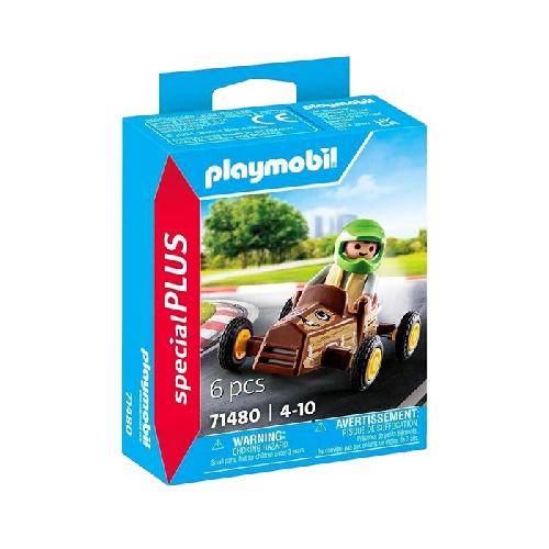 Figurine Miniature - Personnage Miniature Enfant Avec Voiture De Karting Playmobil