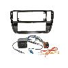 Ensembes Facades et Faisceaux ISO Kit 1Din VW Up 12 2011-06 2016 noir piano + antenne