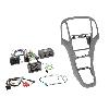 Ensembes Facades et Faisceaux ISO Kit installation autoradio 2DIN compatible avec Opel Astra ap09 - Gris aluminium