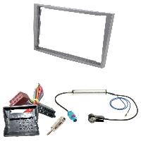 Ensembes Facades et Faisceaux ISO Kit Installation Autoradio KITFAC-152F4 compatible avec Opel - Argent Mat