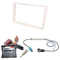 Ensembes Facades et Faisceaux ISO Kit Installation Autoradio KITFAC-152Z compatible avec Opel - Blanc perle