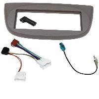 Ensembes Facades et Faisceaux ISO Kit Installation Autoradio KITFAC-217-2 compatible avec Renault Twingo - Gris