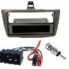 Ensembes Facades et Faisceaux ISO Kit Installation Autoradio KITFAC-256 compatible avec Alfa Romeo Mito - Argent Brillant