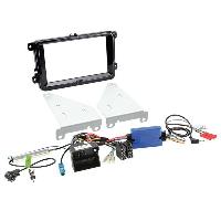 Ensembes Facades et Faisceaux ISO Kit Installation Autoradio KITFAC-Z261D compatible avec VW Skoda - Noir brillant