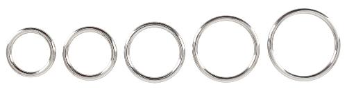 Ensemble 5 anneaux compatible avec penis - Argent - D3.1-5cm