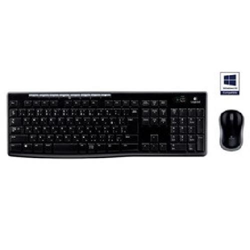 Pack Clavier - Souris Ensemble clavier et souris - Logitech combo clavier et souris sans fil - MK270 - Windows