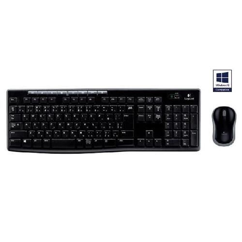 Pack Clavier - Souris Ensemble clavier et souris - Logitech combo clavier et souris sans fil - MK270 - Windows