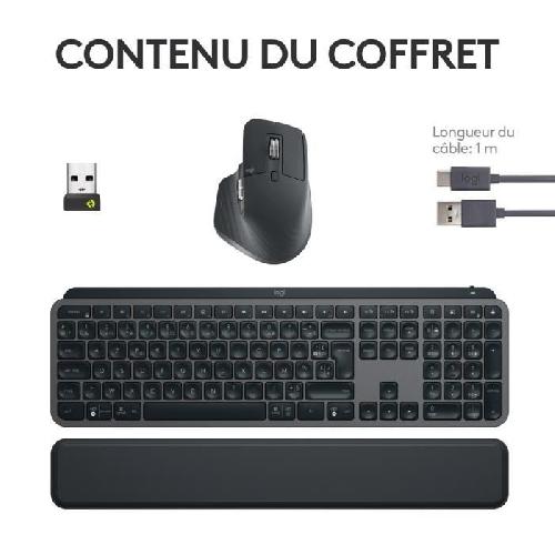 Clavier D'ordinateur Ensemble clavier et souris Logitech MX Keys S Combo et MX master 3S - Clavier et Souris Sans Fil Performants avec Repose Poignet