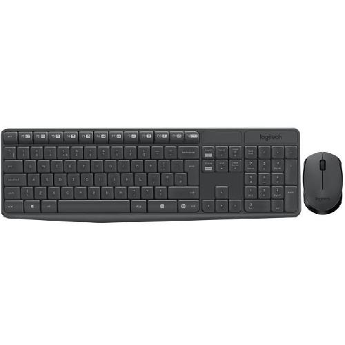 Pack Clavier - Souris Ensemble clavier souris - Sans fil - Logitech - MK235 - AZERTY