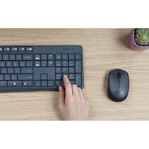 Pack Clavier - Souris Ensemble clavier souris - Sans fil - Logitech - MK235 - AZERTY