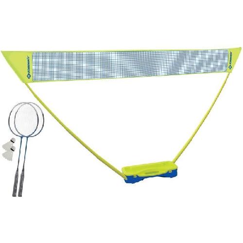 Kit Badminton - Pack Badminton - Ensemble Badminton Ensemble de badminton - SCHILDKROT - Donic Schildkröt - 2 raquettes - 1 filet - Couleur bleu/jaune