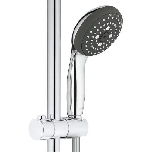 Flexible De Douche - Support De Douchette - Pommeau De Douche Ensemble de douche 3 jets avec barre - GROHE - Vitalio Start 100 - Chrome - Economie d'eau - 1.75 m