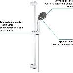 Flexible De Douche - Support De Douchette - Pommeau De Douche Ensemble de douche 3 jets avec barre - GROHE - Vitalio Start 100 - Chrome - Economie d'eau - 1.75 m