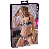 Ensemble lingerie Soutien-gorge et culotte - noir blanc - 100C L Ensemble lingerie Soutien-gorge et culotte - noir blanc - 100C L