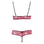 Ensembles Ensemble ouvert Rouge et noir Taille L