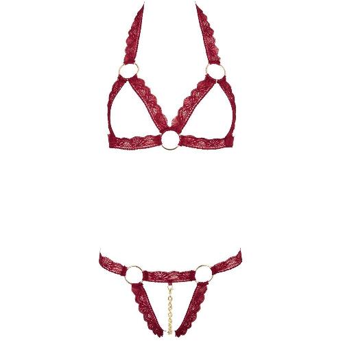 Ensembles Ensemble ouvert rouge taille S-M