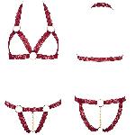 Ensemble ouvert rouge taille S-M Ensemble ouvert rouge taille S-M