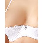 Ensembles Ensemble push up soutien gorge porte Jarretelles et string blanc 90B Taille S