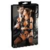 Ensembles Ensemble Bondage a Jarretelles 4 pieces noir - L