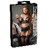Ensembles Ensemble Bondage a Jarretelles avec Entraves noir - XL