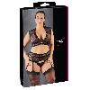 Ensembles Ensemble brassiere string porte-jarretelles en dentelle noir 2XL