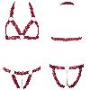 Ensembles Ensemble ouvert rouge taille S-M