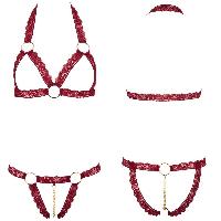 Ensembles Ensemble ouvert rouge taille S-M Ensembles Ensemble ouvert rouge taille S-M