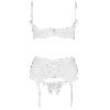 Ensembles Ensemble push up soutien gorge porte Jarretelles et string blanc 90B Taille S