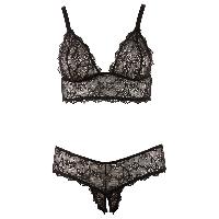 Ensembles Ensemble soutien gorge et string ouvert noir Taille 3XL Ensembles Ensemble soutien gorge et string ouvert noir Taille 3XL